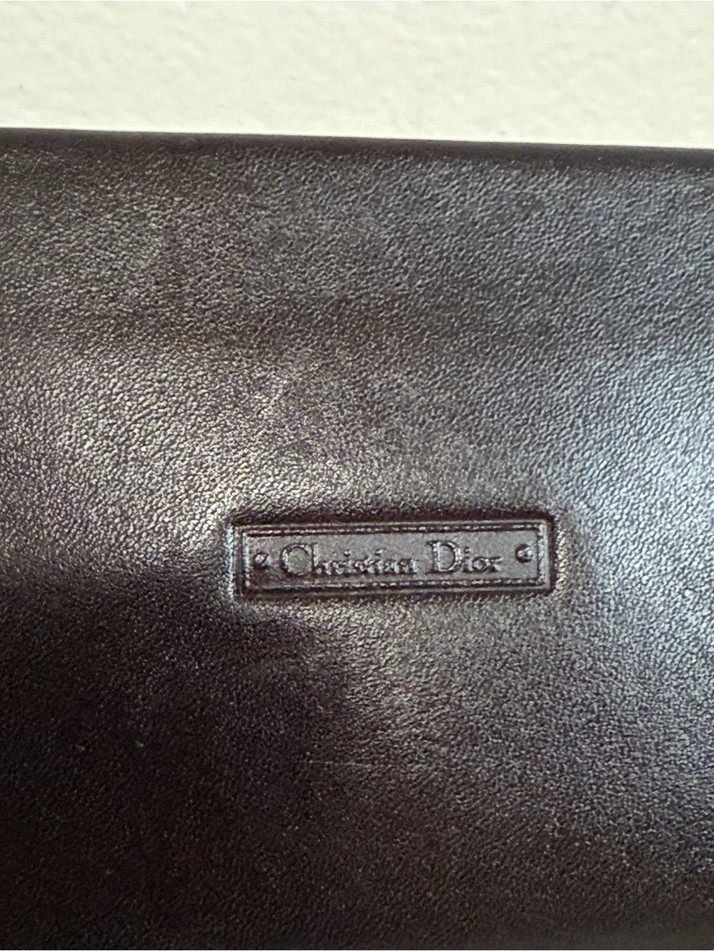 Christian Dior Vintage Classic Chocolate Brown Leather checkbook/ Wallet